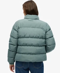Non Hooded Sports Puffer Jacket
