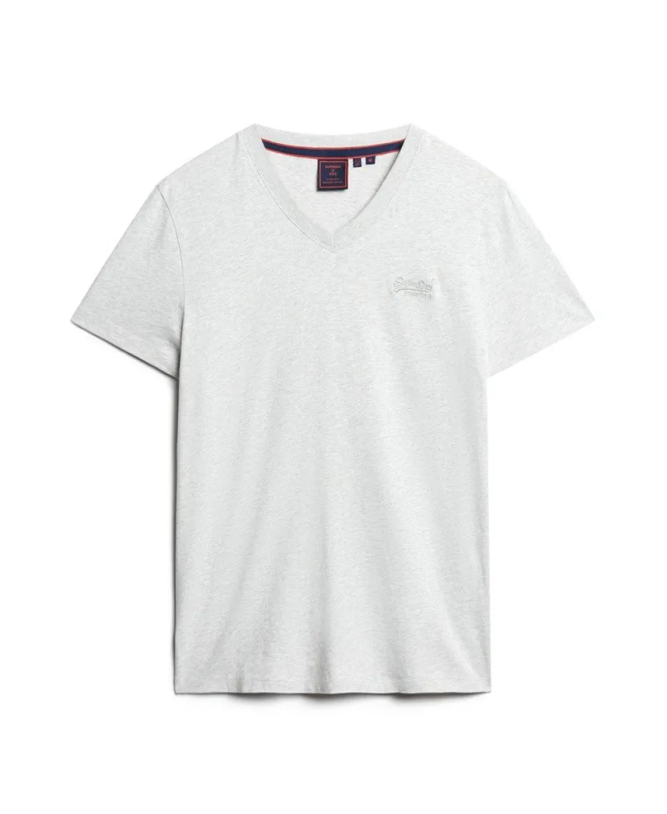 Organic Cotton Essential Logo V Neck T-Shirt