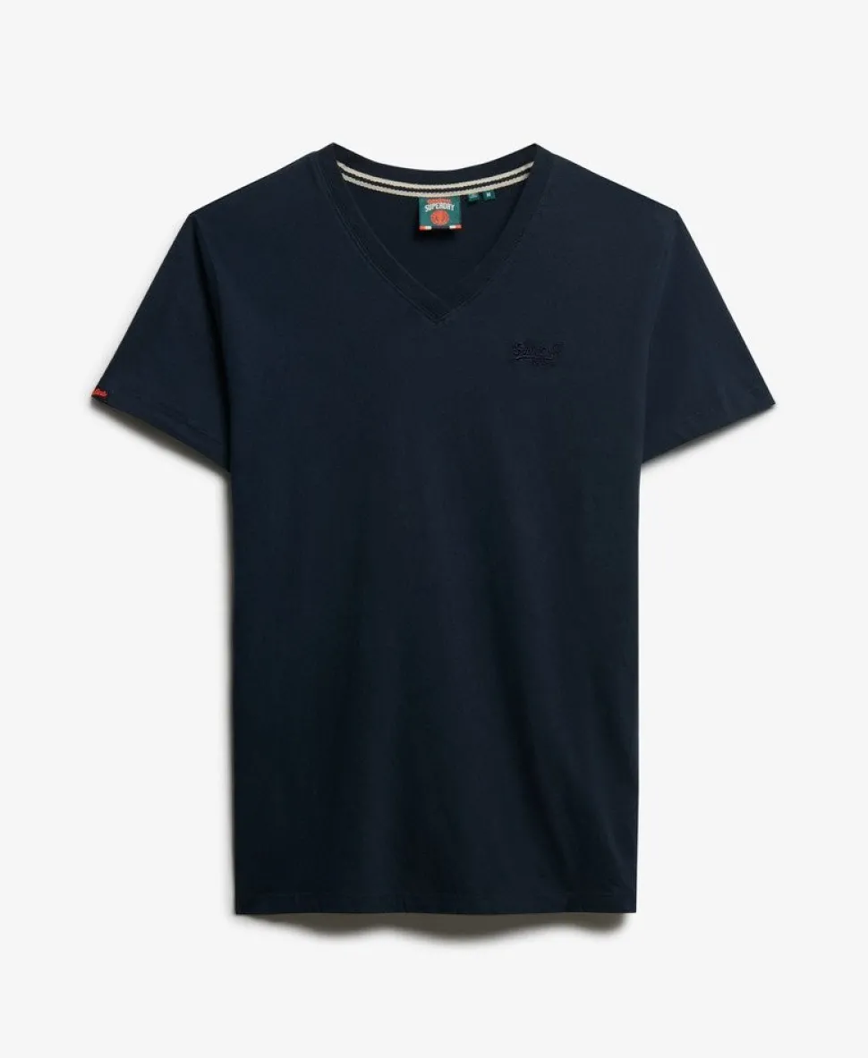 Organic Cotton Essential Logo V Neck T-Shirt