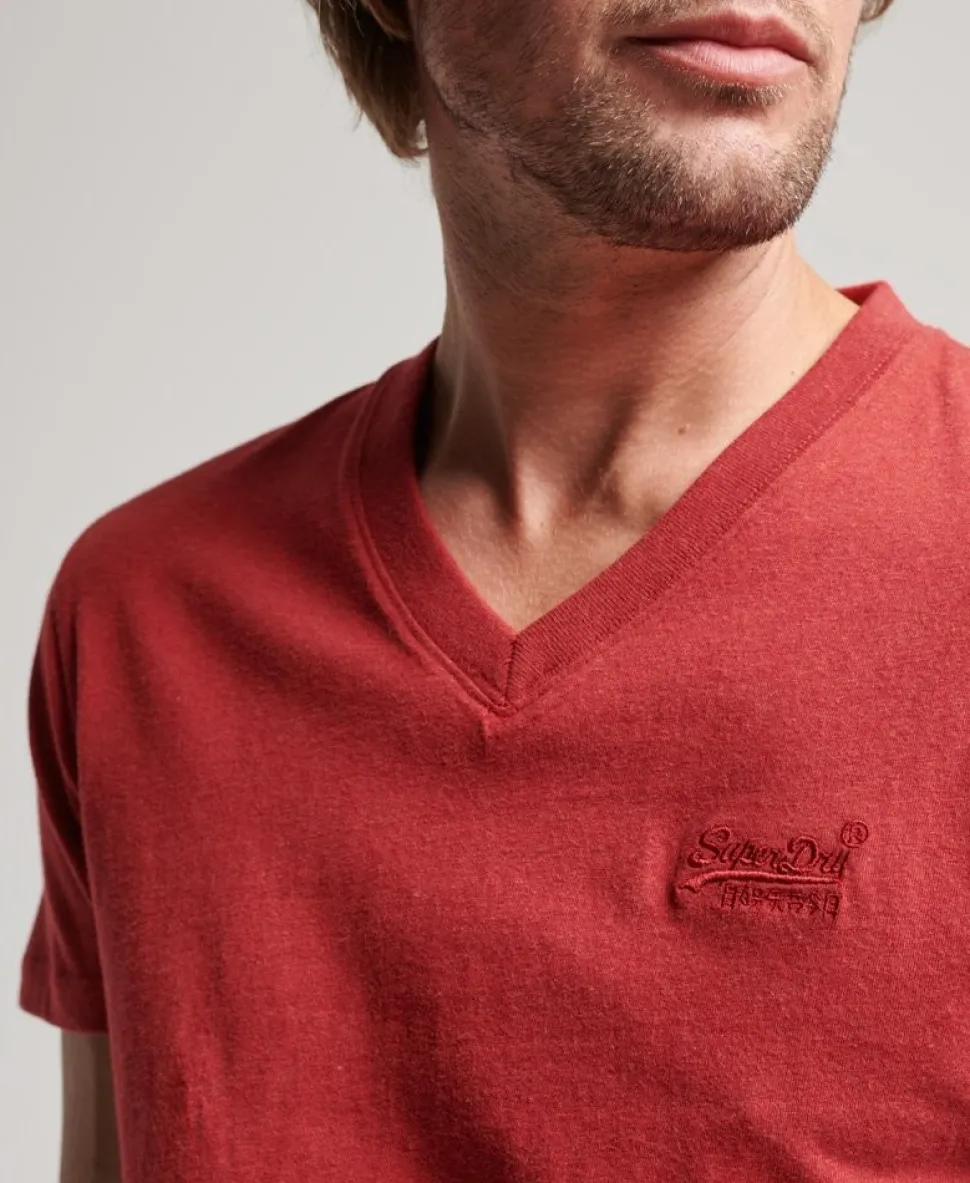Organic Cotton Essential Logo V Neck T-Shirt