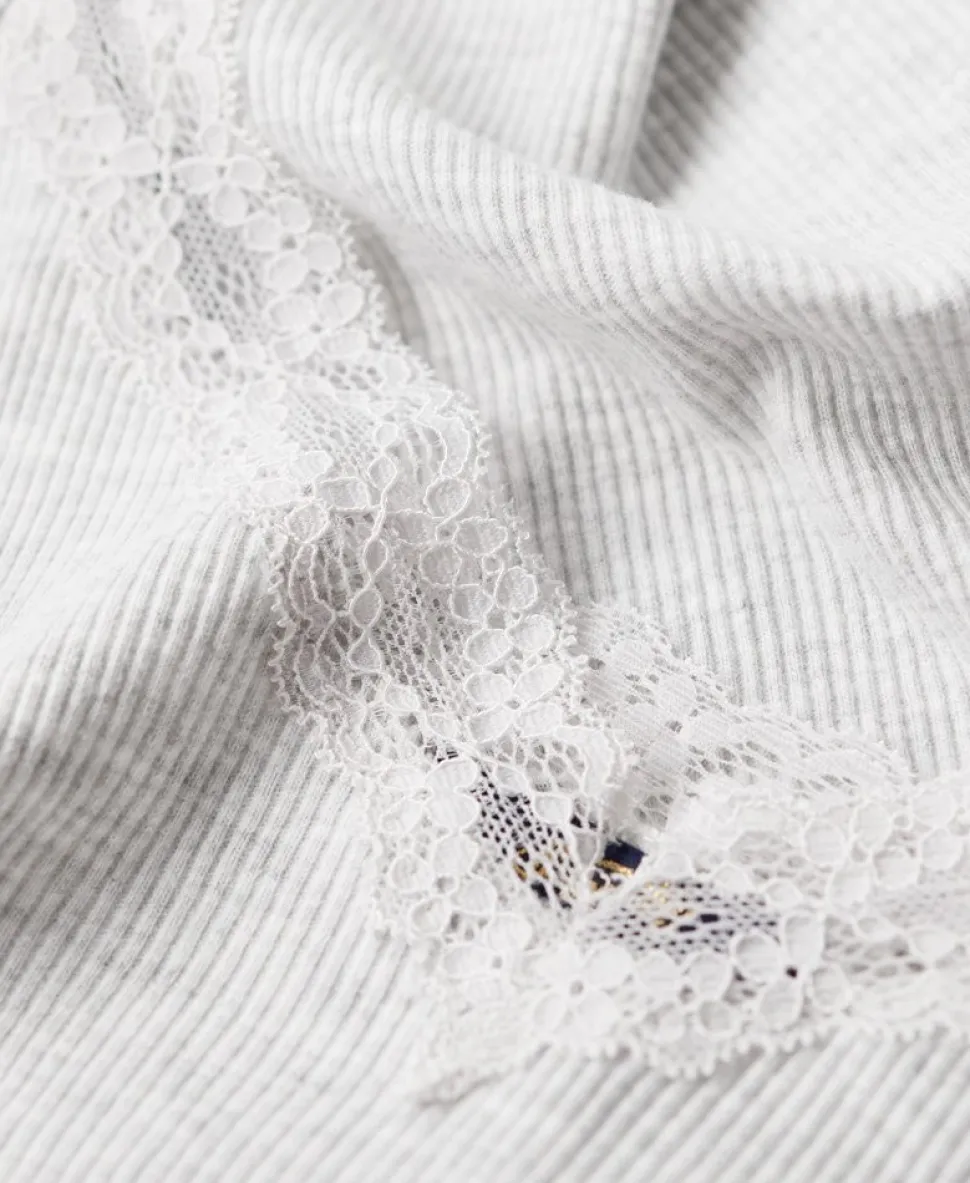 Organic Cotton Essential Rib Lace Cami Top