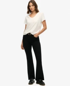 Organic Cotton High Rise Flare Jeans