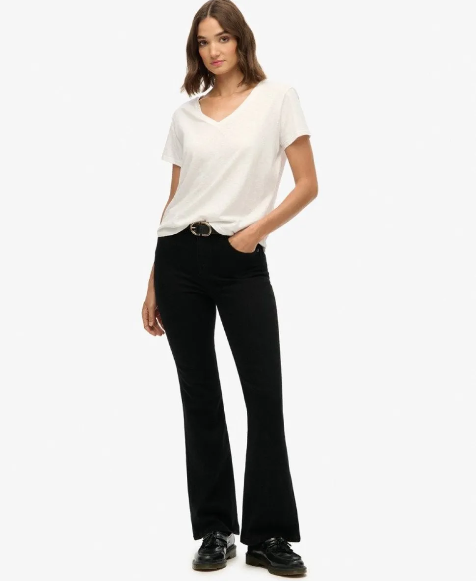 Organic Cotton High Rise Flare Jeans