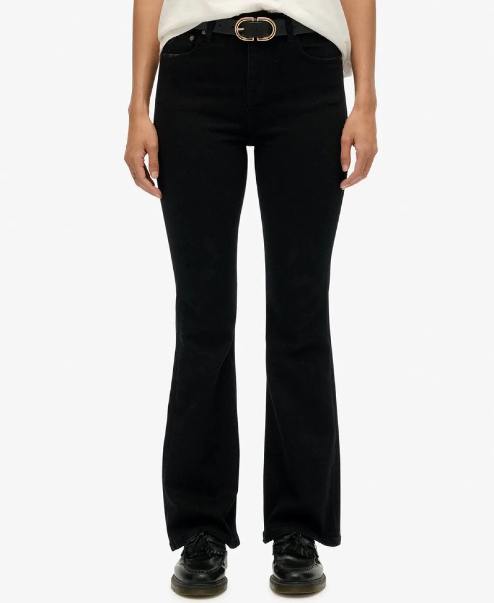 Organic Cotton Mid Rise Flare Jeans