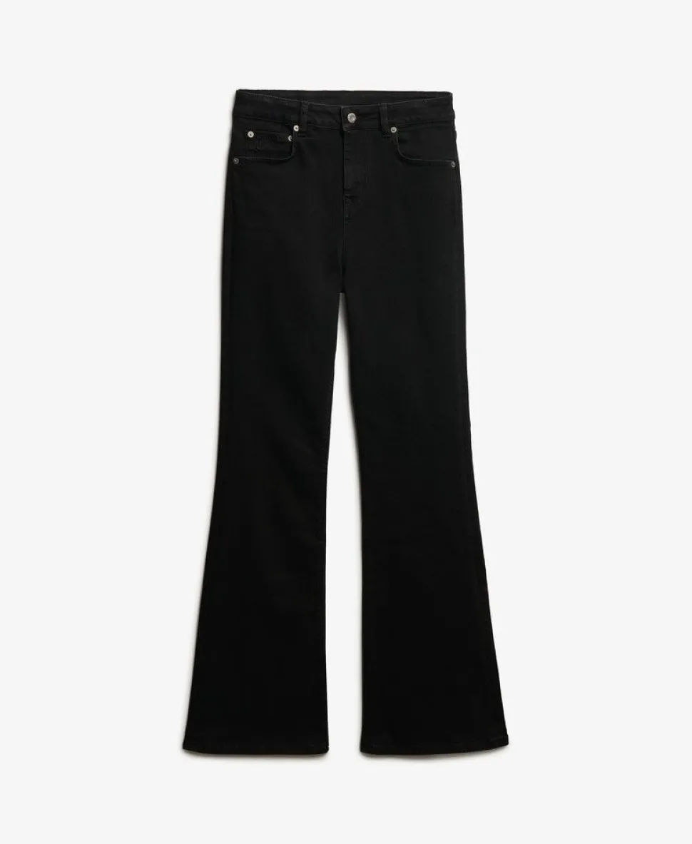 Organic Cotton Mid Rise Flare Jeans