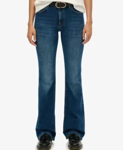Organic Cotton Mid Rise Flare Jeans