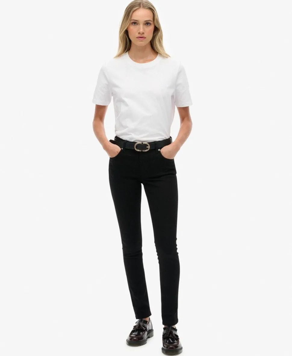 Organic Cotton Mid Rise Skinny Jeans