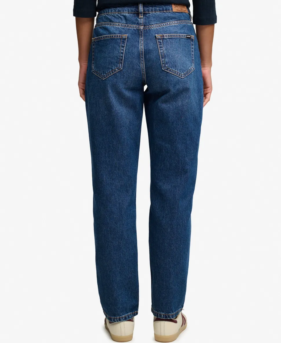 Organic Cotton Mid Rise Straight Jeans