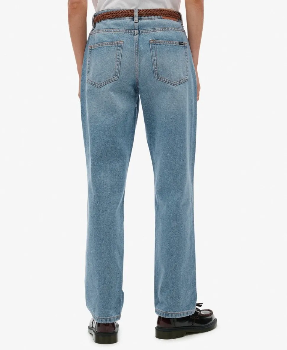 Organic Cotton Mid Rise Straight Jeans