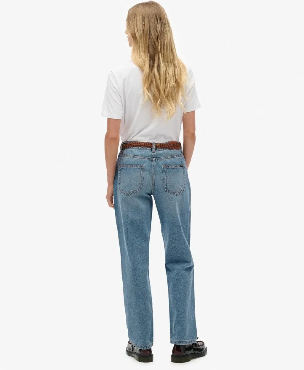 Organic Cotton Mid Rise Straight Jeans