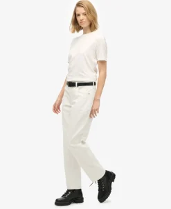 Organic Cotton Mid Rise Straight Jeans