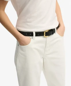 Organic Cotton Mid Rise Straight Jeans