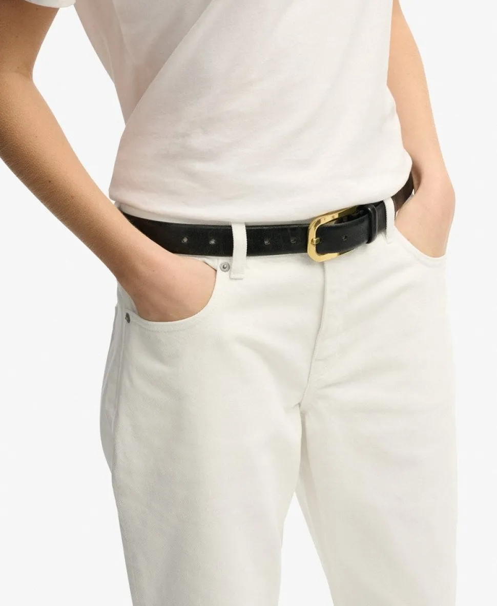 Organic Cotton Mid Rise Straight Jeans