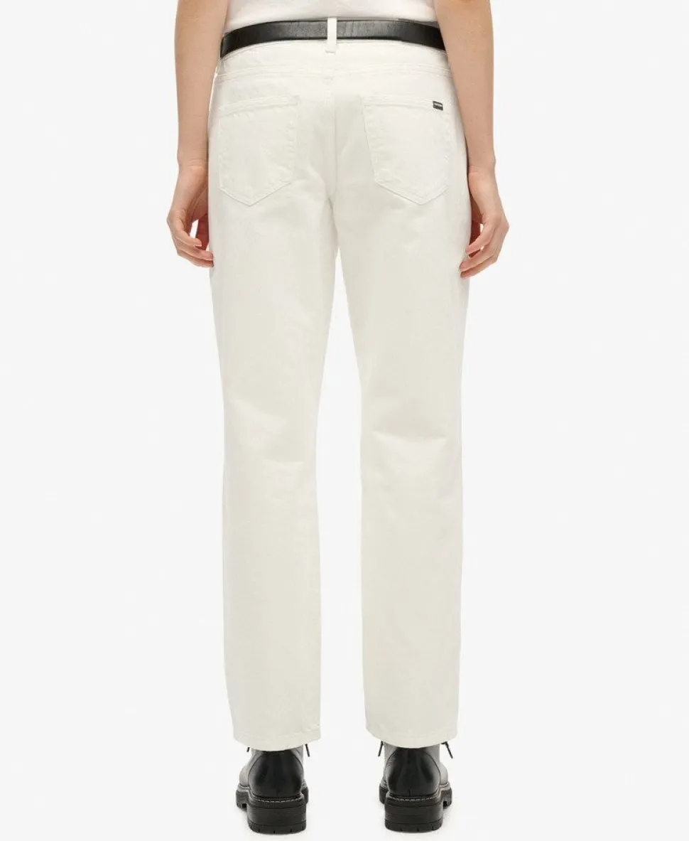 Organic Cotton Mid Rise Straight Jeans