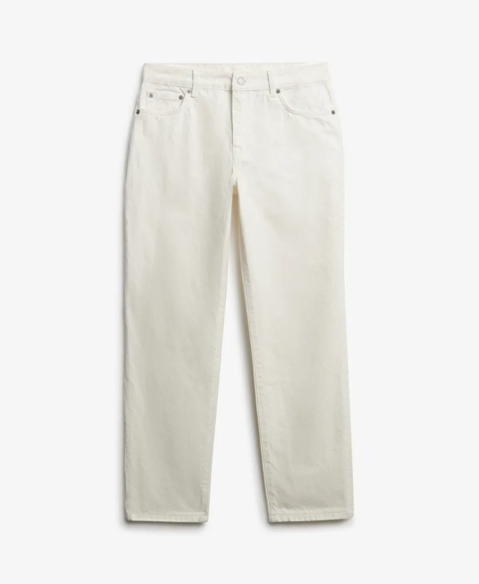 Organic Cotton Mid Rise Straight Jeans