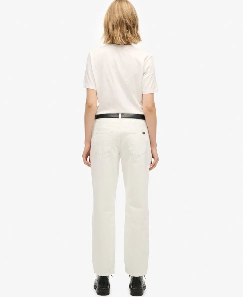 Organic Cotton Mid Rise Straight Jeans