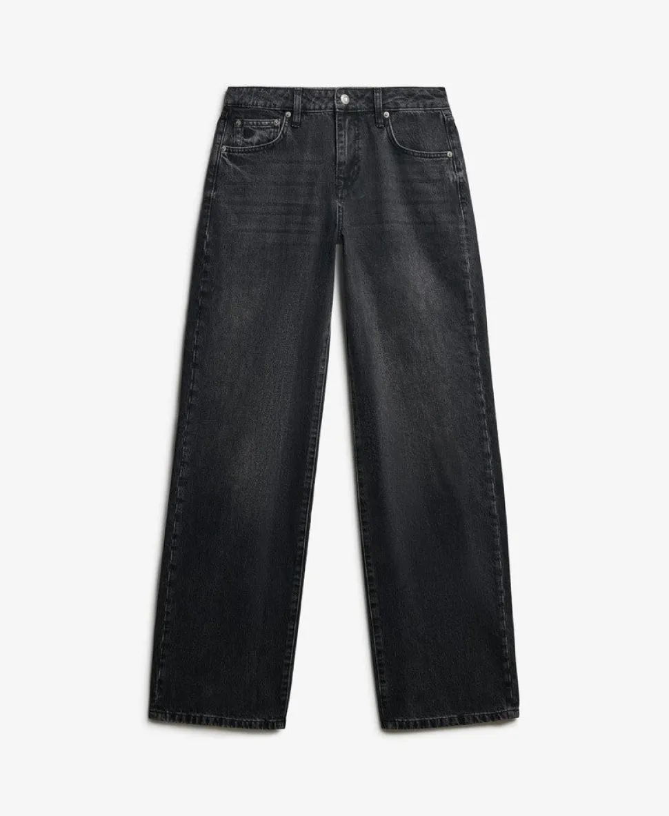 Organic Cotton Mid Rise Wide Leg Jeans