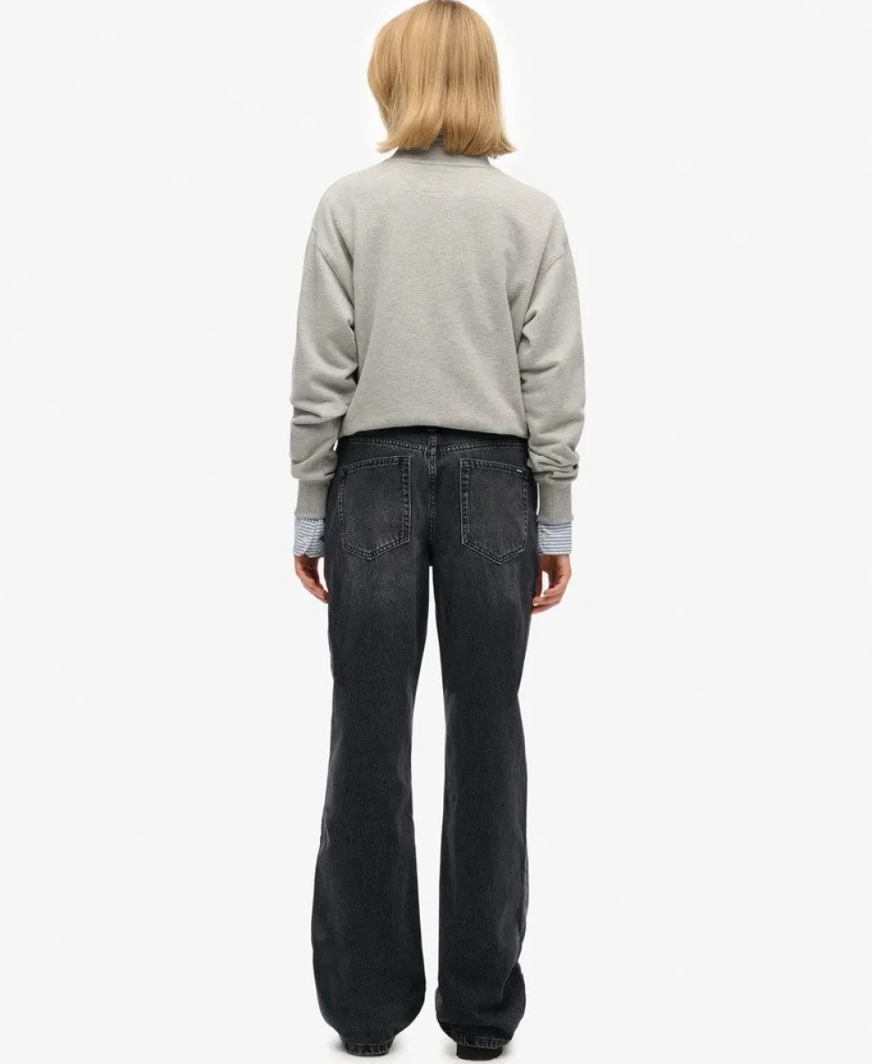 Organic Cotton Mid Rise Wide Leg Jeans