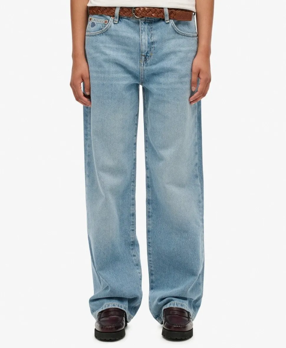 Organic Cotton Mid Rise Wide Leg Jeans