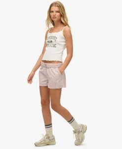 Organic Cotton Stripe Elasticated Shorts