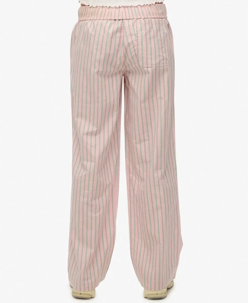 Organic Cotton Stripe Elasticated Trousers