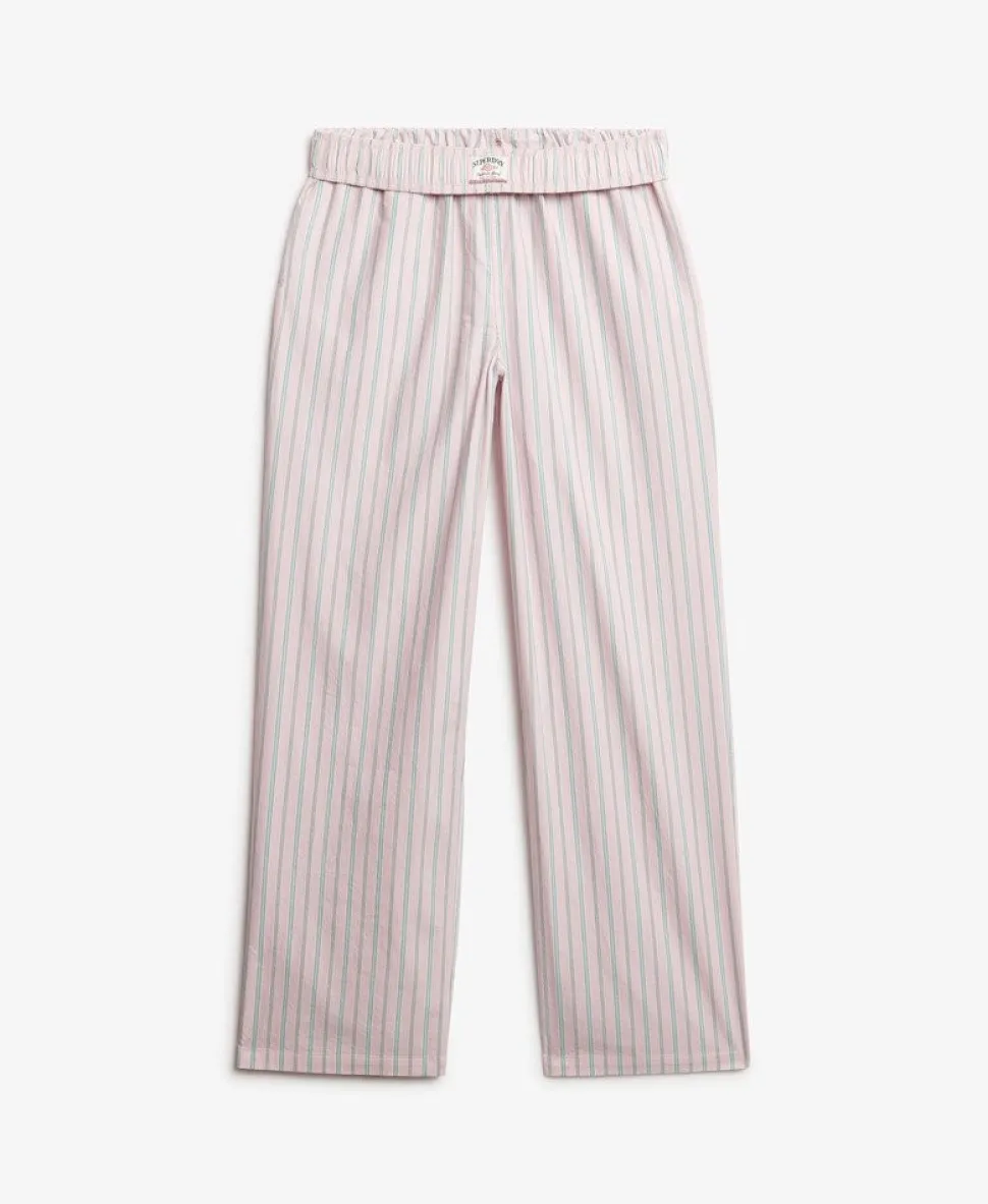 Organic Cotton Stripe Elasticated Trousers