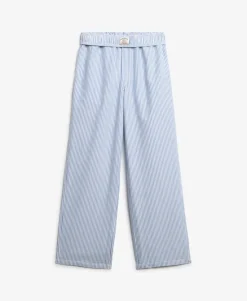 Organic Cotton Stripe Elasticated Trousers
