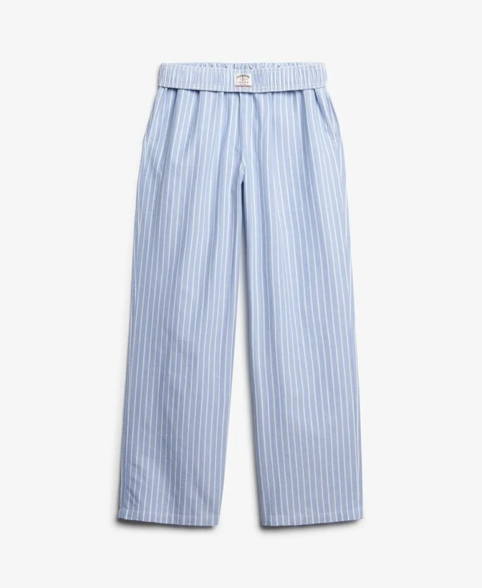 Organic Cotton Stripe Elasticated Trousers