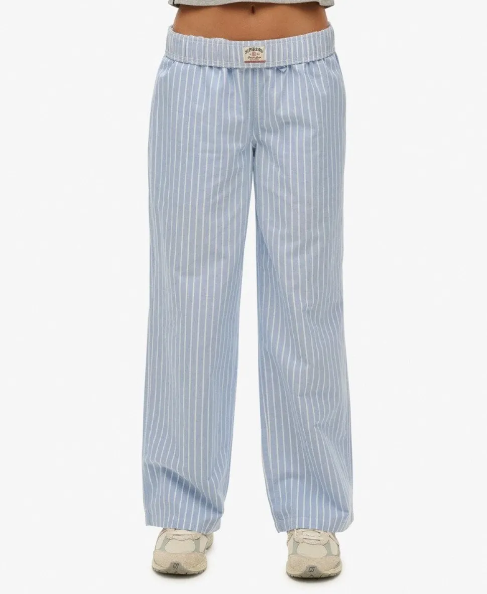 Organic Cotton Stripe Elasticated Trousers