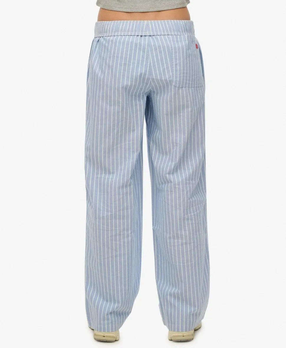 Organic Cotton Stripe Elasticated Trousers