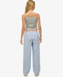 Organic Cotton Stripe Elasticated Trousers