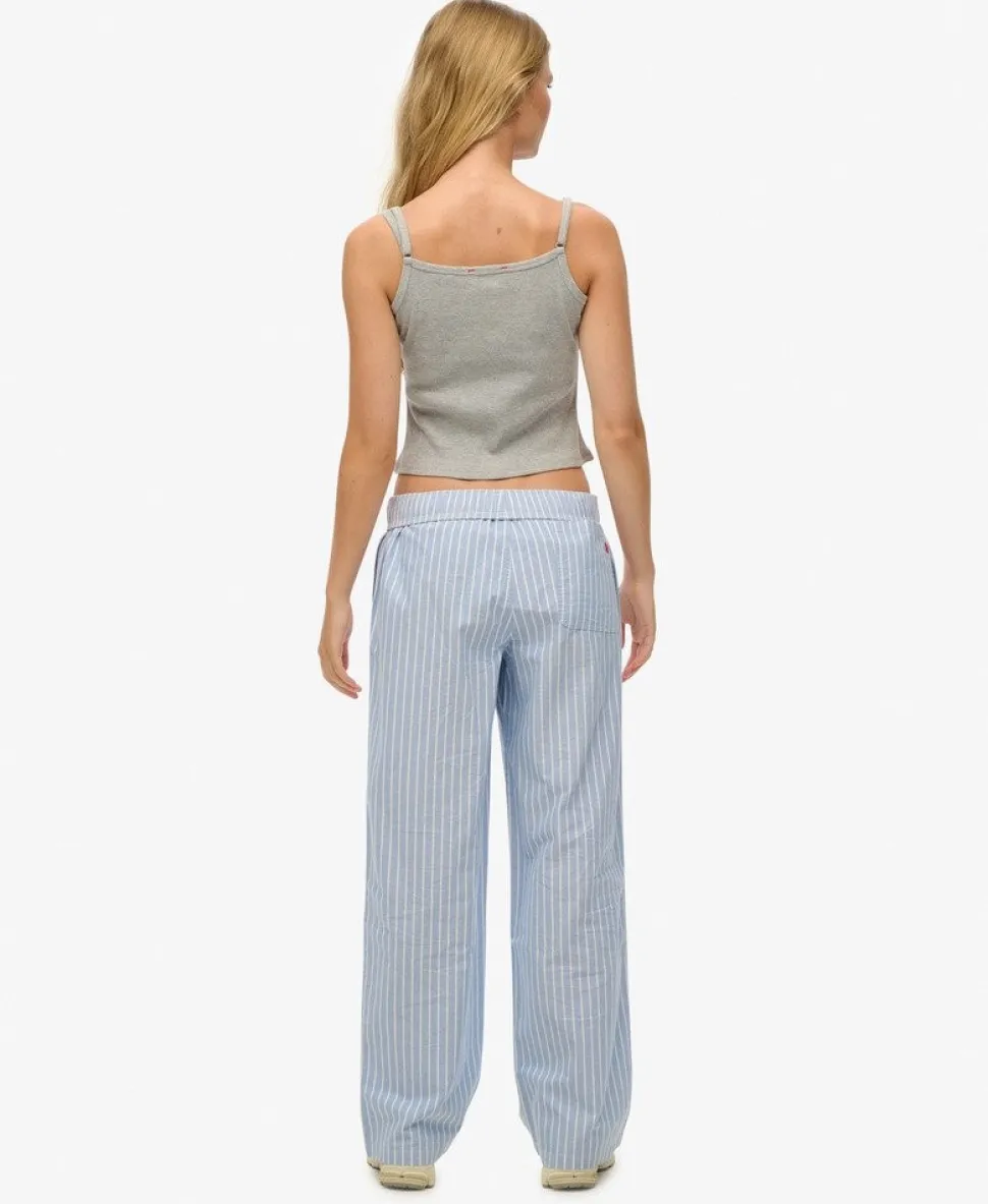 Organic Cotton Stripe Elasticated Trousers