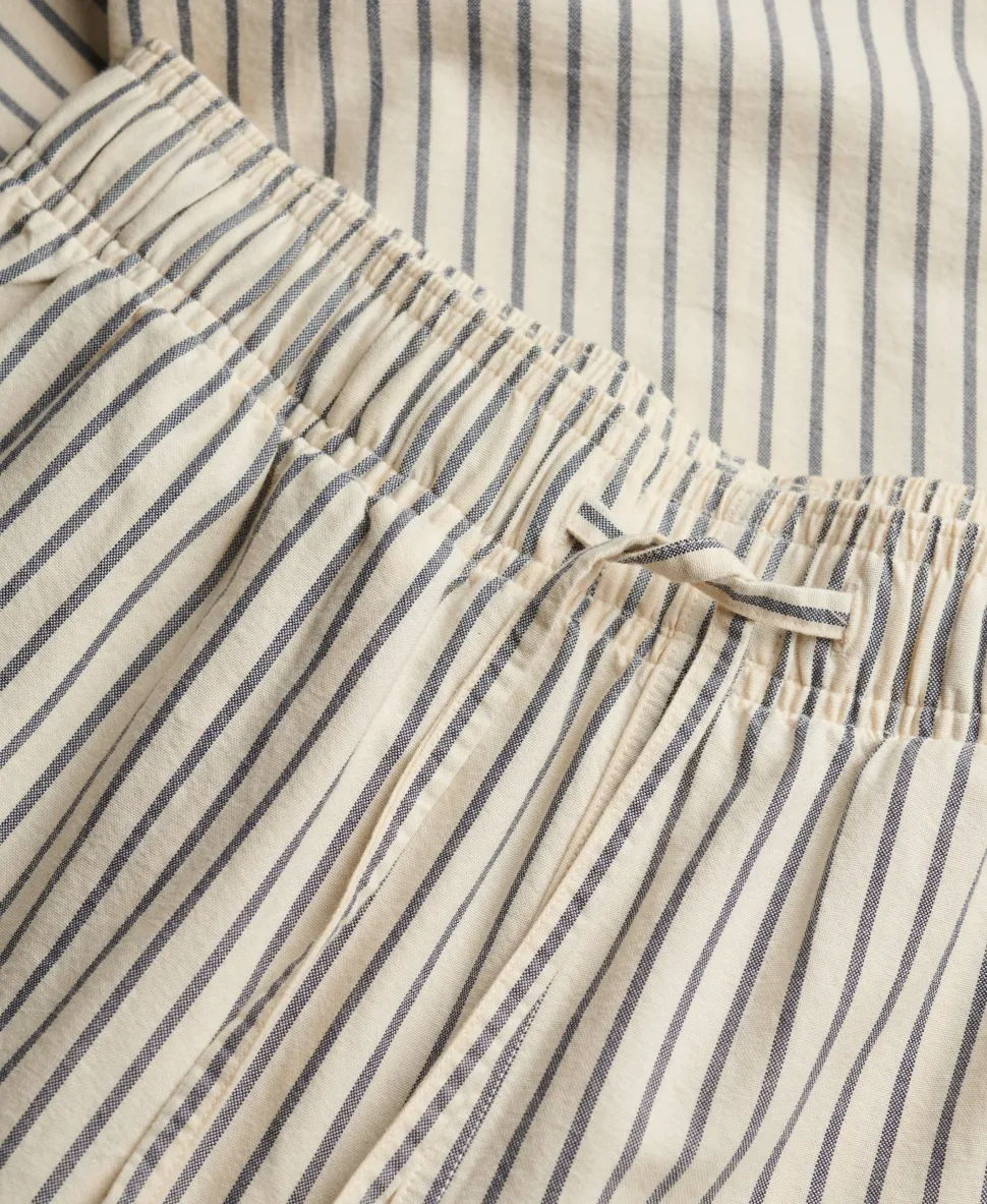 Organic Cotton Stripe Elasticated Trousers