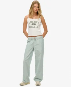 Organic Cotton Stripe Elasticated Trousers