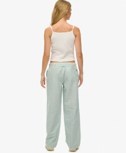 Organic Cotton Stripe Elasticated Trousers