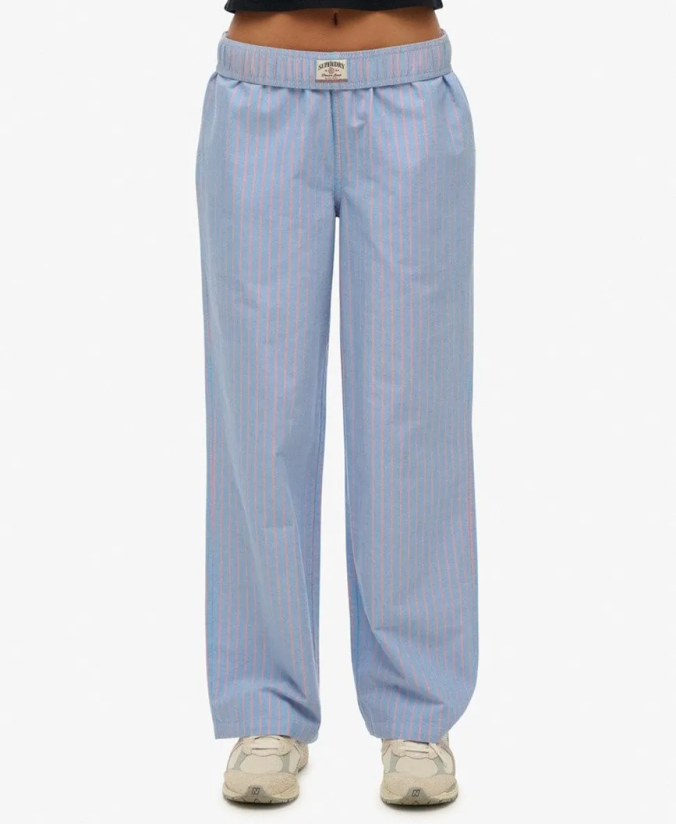 Organic Cotton Stripe Elasticated Trousers