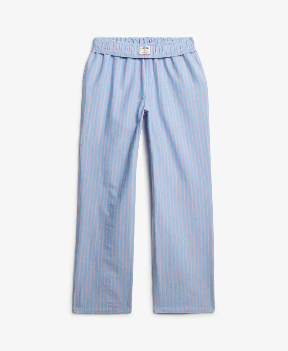Organic Cotton Stripe Elasticated Trousers