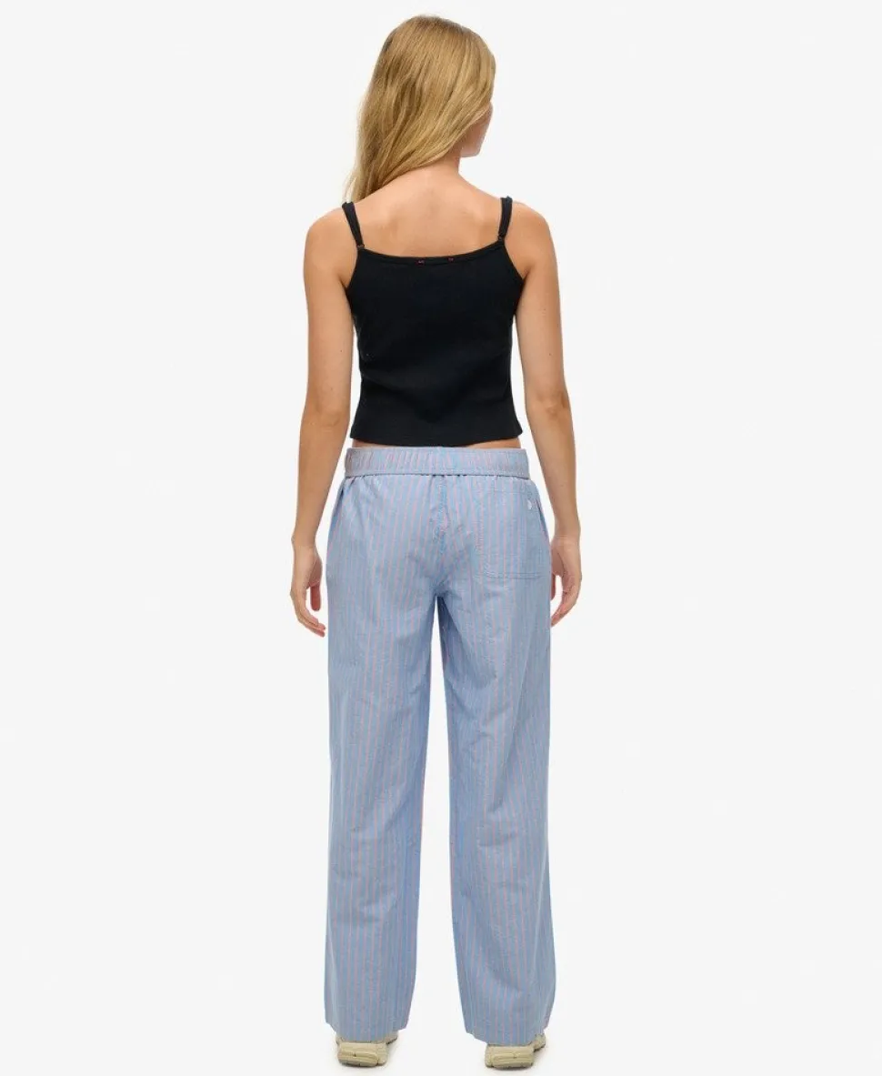 Organic Cotton Stripe Elasticated Trousers