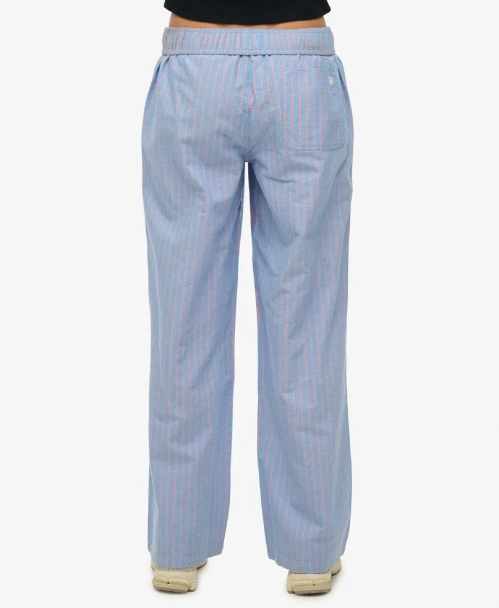 Organic Cotton Stripe Elasticated Trousers
