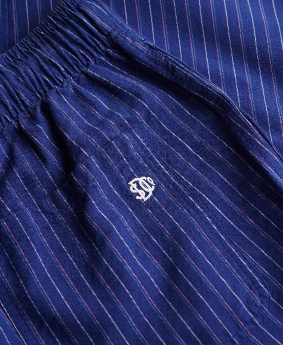 Organic Cotton Stripe Elasticated Trousers