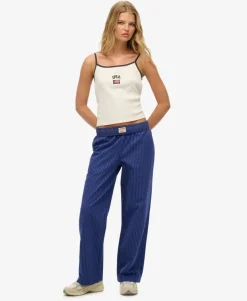 Organic Cotton Stripe Elasticated Trousers