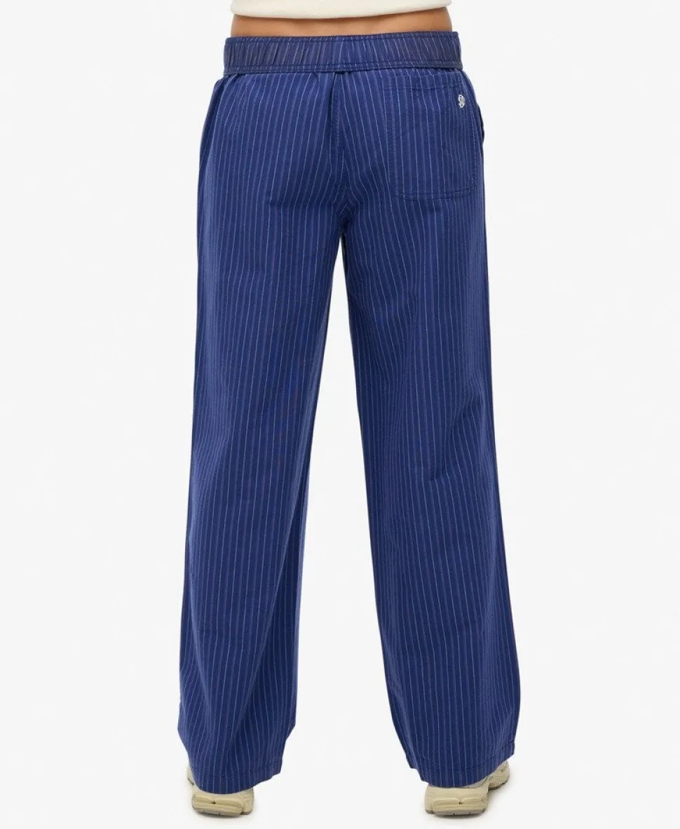 Organic Cotton Stripe Elasticated Trousers