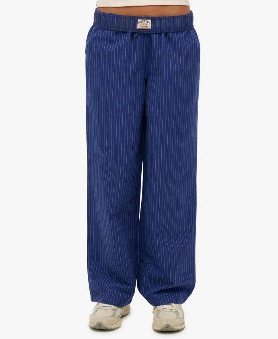 Organic Cotton Stripe Elasticated Trousers