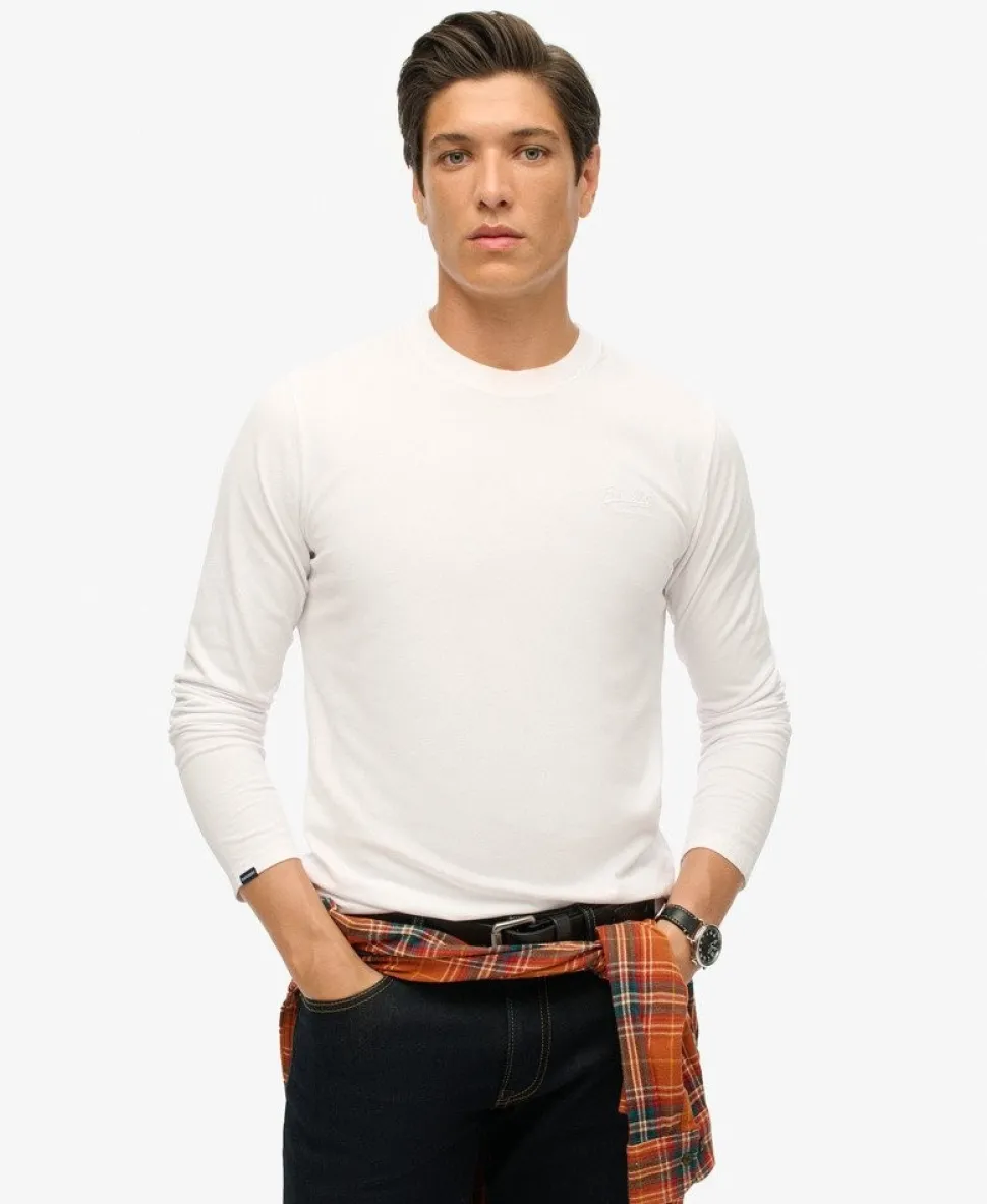 Organic Cotton Vintage Logo Embroidered Top