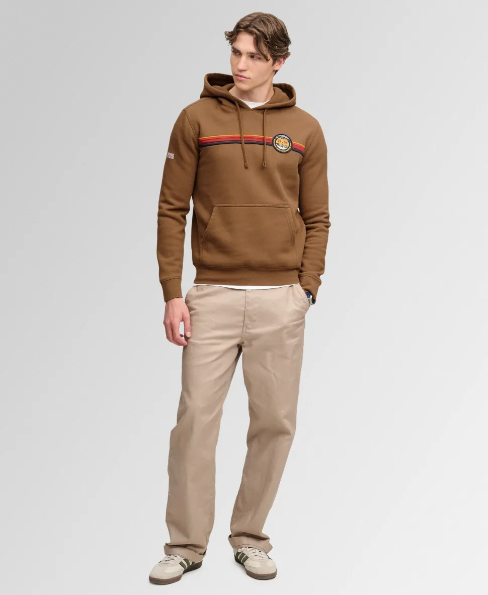 Outdoors Stripe Logo Hoodie