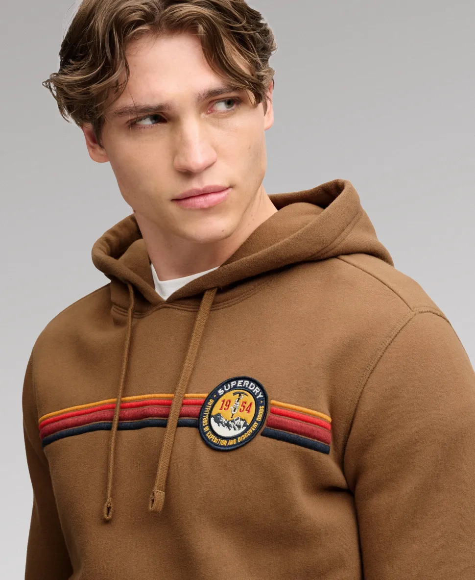 Outdoors Stripe Logo Hoodie