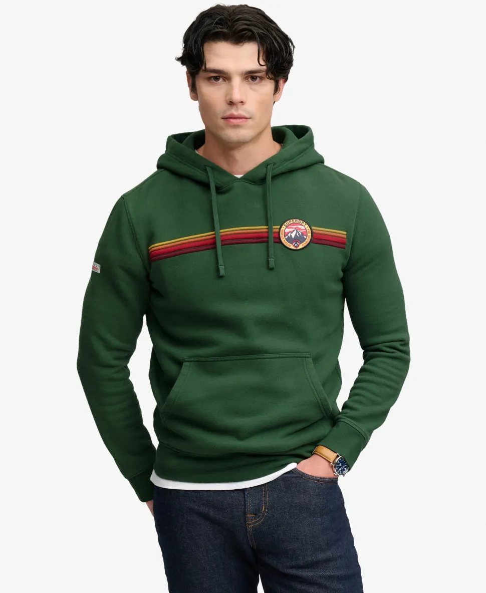 Outdoors Stripe Logo Hoodie