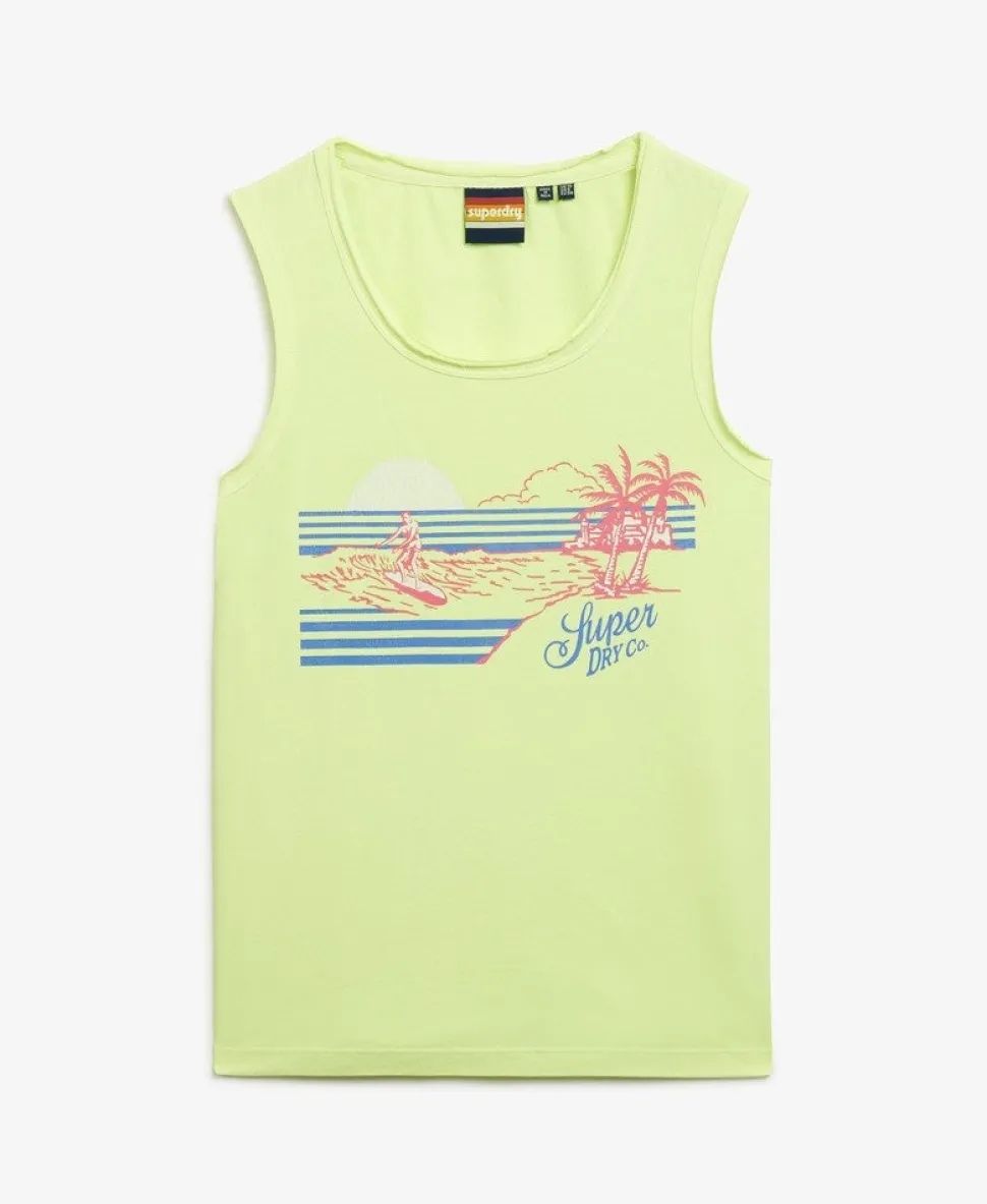 Outdoor Stripe Scoop Neck Tank Top
