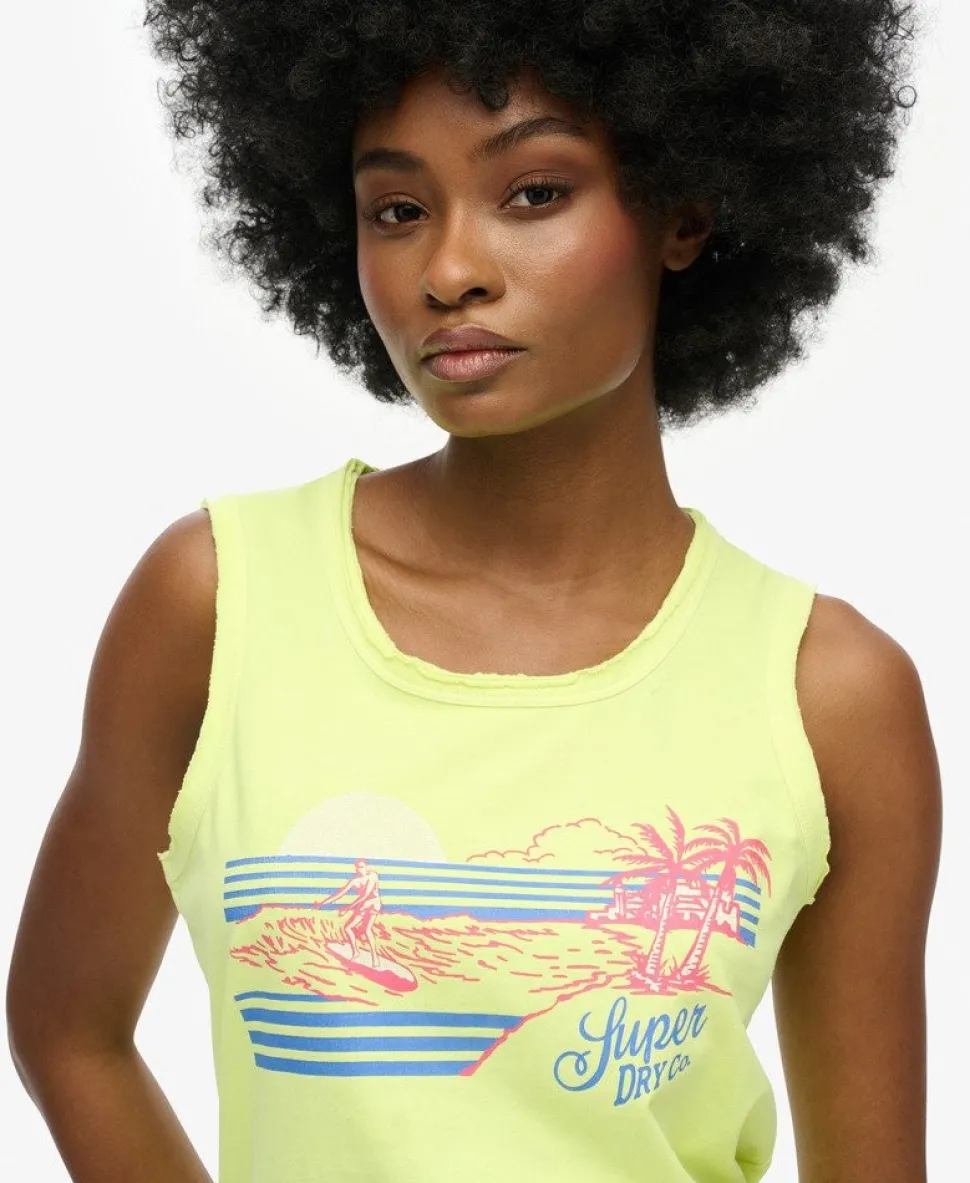Outdoor Stripe Scoop Neck Tank Top