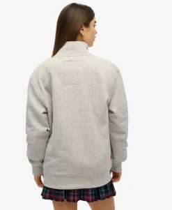 Oversized Essential Logo Half Zip Sweatshirt